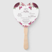 ビューティフルフローラブルゴーニュ結婚式 プログラム ハンドファン (正面)