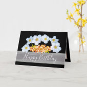 ビューティフルフローラブーケアネモネクリン誕生日 カード (黄色い花)