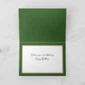 ビューティフルフローラブーケオレンジダリアス誕生日 カード (内部)