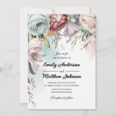 ビューティフルフローラブーケ結婚式招待状 招待状 (正面)