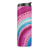 ビューティフルブライトピンクレインボーデザイン タンブラー (回転左)