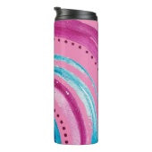 ビューティフルブライトピンクレインボーデザイン タンブラー (回転右)