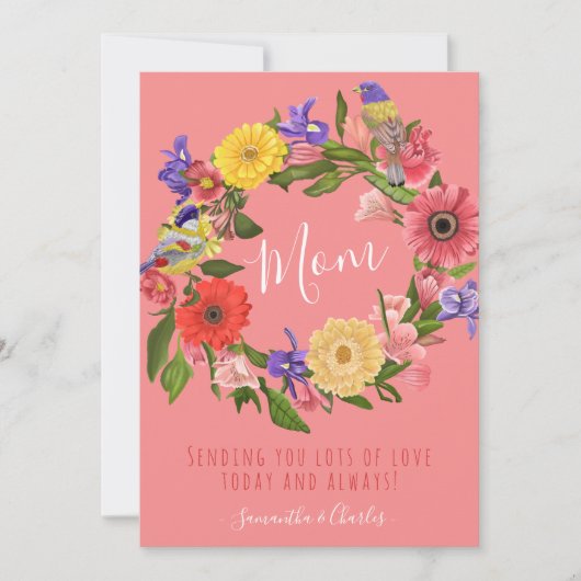 ビューティフルブライトフローラハッピーマザーズデイカード (正面)