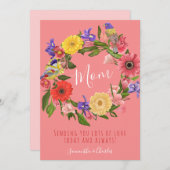 ビューティフルブライトフローラハッピーマザーズデイカード (正面/裏面)