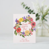 ビューティフルブライトフローラリースハッピーマザーズデイ カード (スタンド正面)