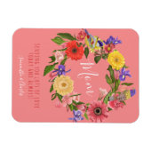 ビューティフルブライトフローラリースハッピーマザーズデイ マグネット (横)