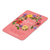 ビューティフルブライトフローラリースハッピーマザーズデイ マグネット (左側)