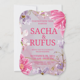 ビューティフルブライトフローラ結婚式招待状