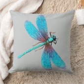 ビューティフルブライトブルーターコイズトンフライ クッション (ブランケット)