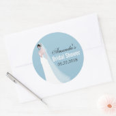 ビューティフルブライドパーソナライズされたブライダルシャワー ラウンドシール (封筒)