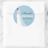 ビューティフルブライドパーソナライズされたブライダルシャワー ラウンドシール (バッグ)