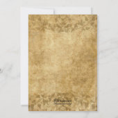 ビューティフルブラウンヴィンテージ紙ブライダルシャワー招待状 招待状 (裏面)