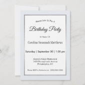 ビューティフルブラウン絵を描荷車を引くホースフォト誕生日 招待状 (裏面)