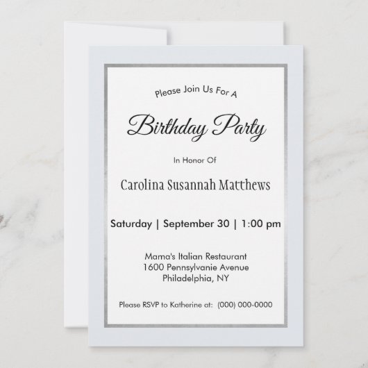 ビューティフルブラウン絵を描荷車を引くホースフォト誕生日 招待状 (裏面)