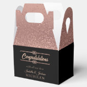 ビューティフルブラックとバラ金ゴールドグリッター フェイバーボックス (オープン)