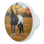 ビューティフルブラックアパロオサクオーターホーススタリオン セラミックノブ (右)