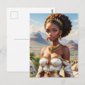 ビューティフルブラックアフリカプリンセス ポストカード (正面/裏面)