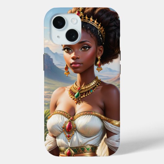 ビューティフルブラックアフリカプリンセス Case-Mate iPhoneケース (裏面)