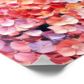 ビューティフルブラックウィメンアジサイポートレート ポスター (角)