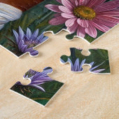 ビューティフルブラックウーマンフローラバラポートレート ジグソーパズル (側面)