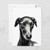 ビューティフルブラックガルゴイラストレーションfor愛犬家 ポストカード (正面/裏面)