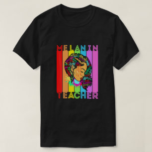 ビューティフルブラックガール魔法メラニンポピンスクールT Tシャツ