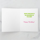 ビューティフルブラッククイーン誕生日カード サンキューカード (内部)