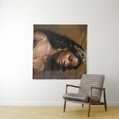 ビューティフルブラッククイーン金ゴールドクラウン タペストリー (インサイチュ(横))