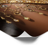 ビューティフルブラッククイーン金ゴールドクラウン ポスター (コーナー)