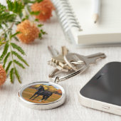 ビューティフルブラッククオーターホーススタリオン キーホルダー (側面)