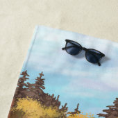 ビューティフルブラッククオーターホーススタリオン ビーチタオル (インサイチュ)