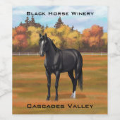 ビューティフルブラッククオーターホーススタリオン ワインラベル (シングルラベル)