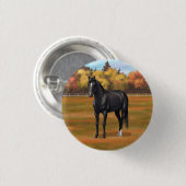 ビューティフルブラッククオーターホーススタリオン 缶バッジ (正面&裏面)