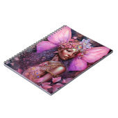 ビューティフルブラックフェアリーガールファンタジーアート ノートブック (左側)