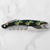 ビューティフルブラックフローラプルメリアハワイアンコルク抜き ソムリエナイフ (裏面)