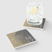 ビューティフルブラックホース感動的引用文 ストーンコースター (横)