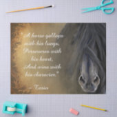 ビューティフルブラックホース感動的引用文 薄葉紙 (クラフト)