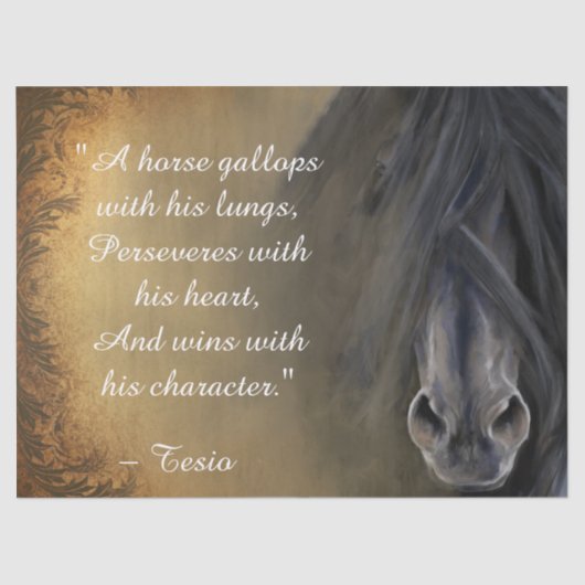 ビューティフルブラックホース感動的引用文 薄葉紙 (正面)