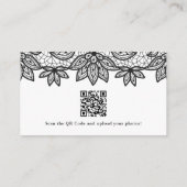 ビューティフルブラックレース共有ザ結婚ラブ エンクロージャーカード (裏面)