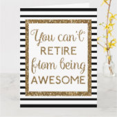 ビューティフルブラック金ゴールドグリッターハッピーリタイアメントビッグ カード (黄色い花)