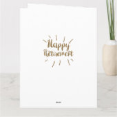 ビューティフルブラック金ゴールドグリッターハッピーリタイアメントビッグ カード (裏面)