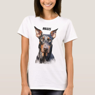 ビューティフルブラック&タン(犬)ドーベルマン・ピンシェルドッグ Tシャツ