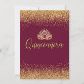 ビューティフルブルゴーニュアンド金ゴールドキンセアニェラ 招待状 (裏面)