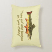 ビューティフルブルックトラウト魚釣りことわざ アクセントクッション (正面(垂直))