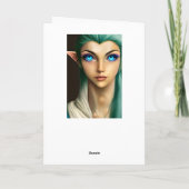 ビューティフルブルーアイドフェアリー誕生日 カード (裏面)