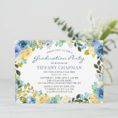 ビューティフルブルーイエローフローラ卒業パーティー 招待状 (スタンド正面)