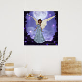 ビューティフルブルーエンジェルプリント ポスター (キッチン)