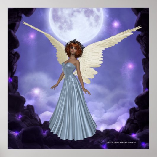 ビューティフルブルーエンジェルプリント ポスター (正面)