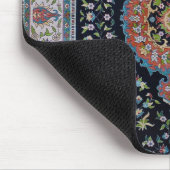 ビューティフルブルーオリエンタルアンティークキリムラグ マウスパッド (コーナー)