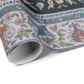 ビューティフルブルーオリエンタルアンティークキリムラグ ラッピングペーパー (ロールコーナー)
